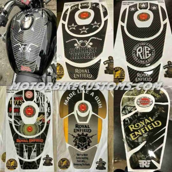 ALL Design Tank Pad Sticker For Royal Enfield Bullet