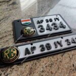 Customized Number Plates With RE Logo