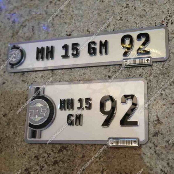 Royal Enfield Gun Metal Edition Number Plates (3)
